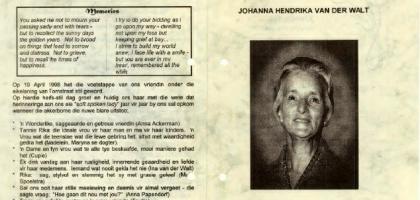 WALT-VAN-DER-Johanna-Hendrika-Nn-Rika-1914-1998-F