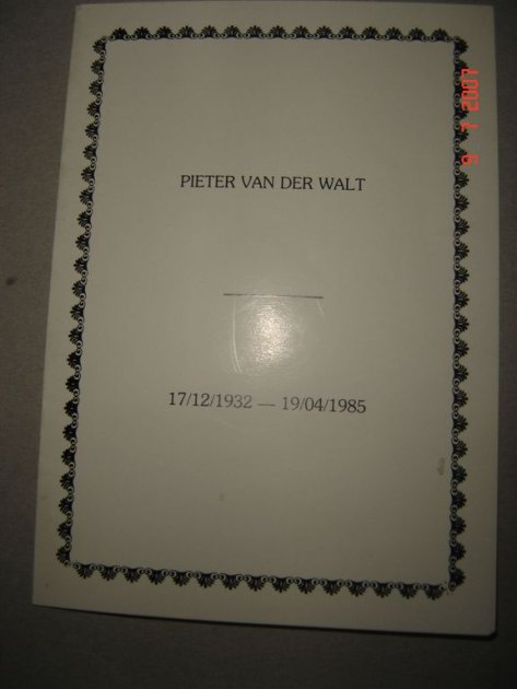 WALT, Pieter Johannes Lodewyk van der 1932-1985_2