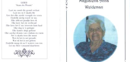 WEIDEMAN-Magdalena-Anna-Nn-Lenie-1919-2015-F