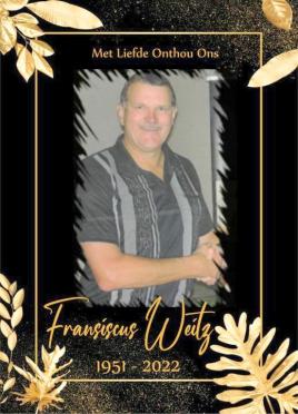 WEITZ-Fransiscus-1951-2022-M