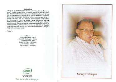 WELTHAGEN-Barend-Petrus-Nn-Barney-1934-2011-M