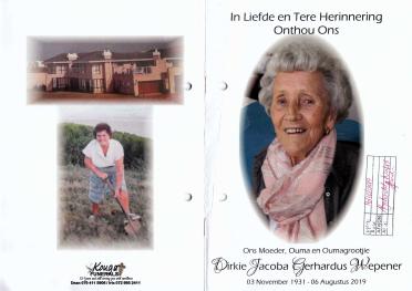 WEPENER-Dirkie-Jacoba-Gerhardus-1931-2019-F