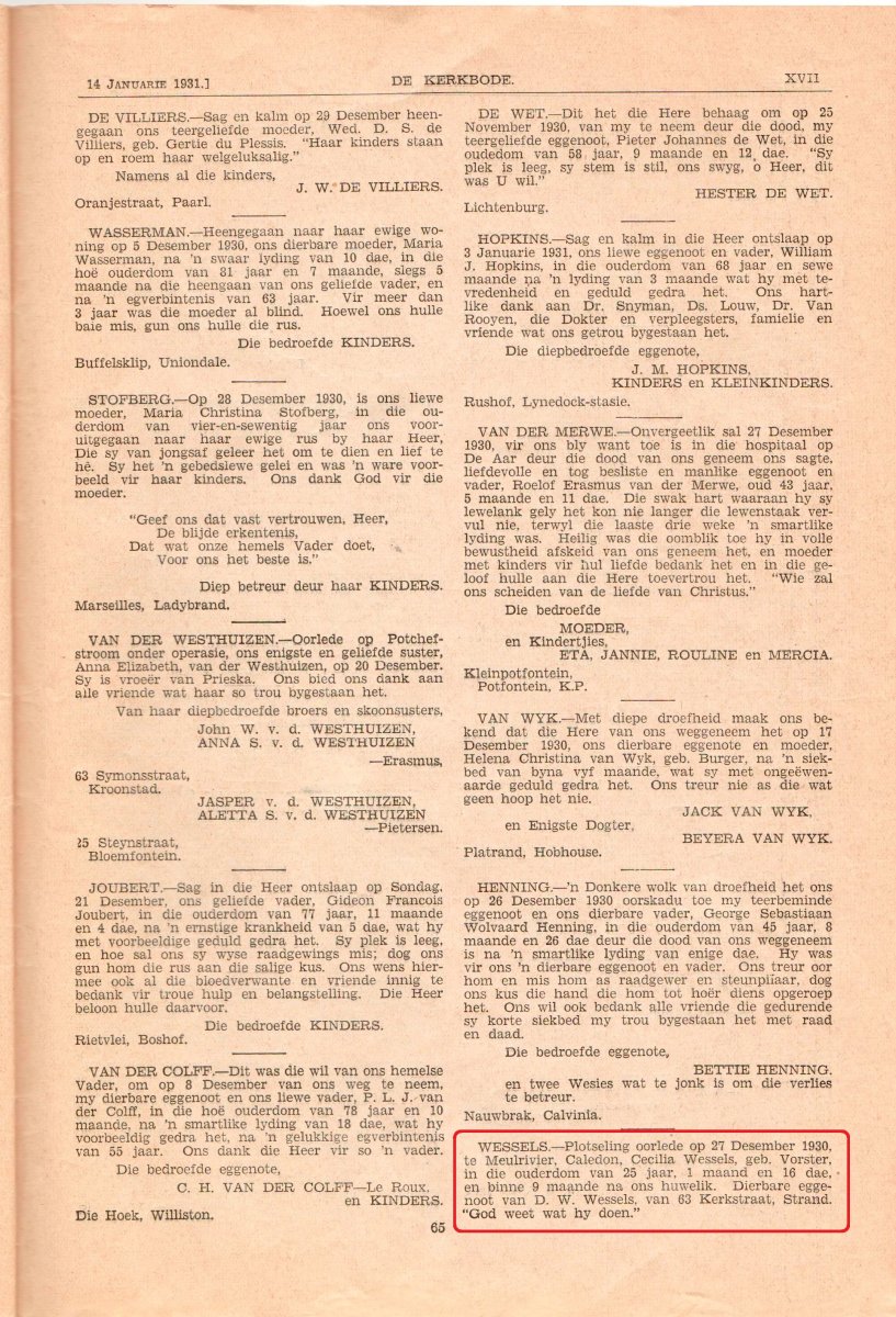 WESSELS-Cecilia-Nn-née-Vorster-1905-1930-F_2