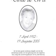 WET, Dirkie Cecilia de nee KRIEL 1932-2005_1