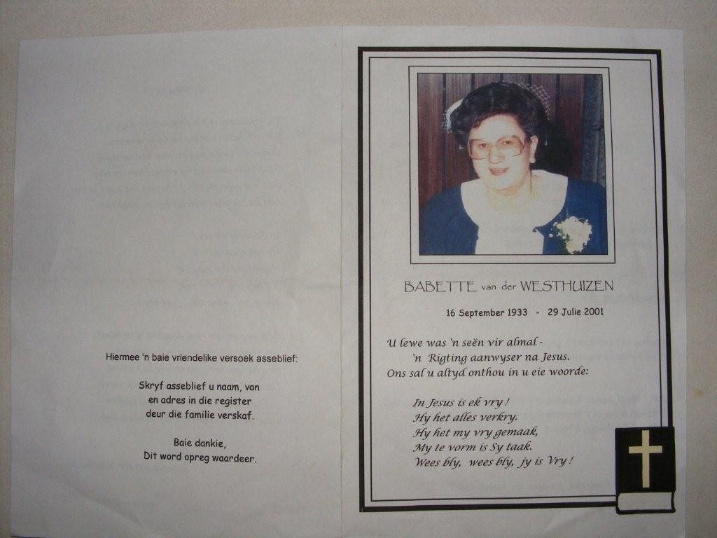 WESTHUIZEN-VAN-DER-Babette-1933-2001-F_1