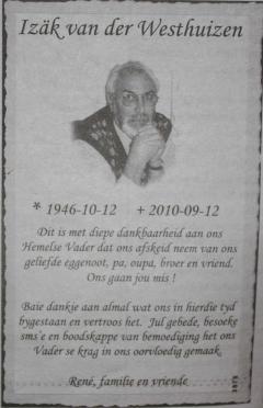 WESTHUIZEN-VAN-DER-Izak-1946-2010-M