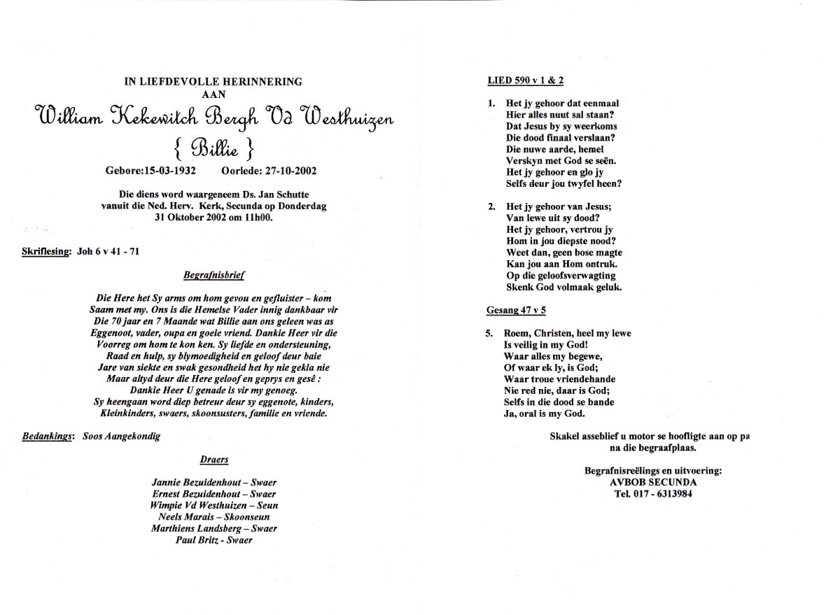 WESTHUIZEN-VAN-DER-William-Kekewitch-Bergh-1932-2002-M_1