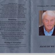WET, Hans de 1943-2009_1