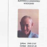 WIENAND, Mattheus Johannes 1940-2010_1