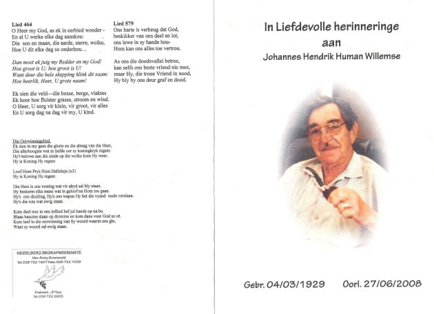 WILLEMSE, Johannes Hendrik Human 1929-2008_1