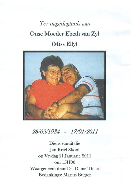 ZYL, Ebeth van nee JANSE VAN RENSBURG 1934-2011
