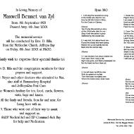 ZYL, Maxwell Bennet van 1923-2001