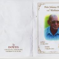 WESTHUIZEN, Pieter Johannes Petrus vd  1935-2014_1 